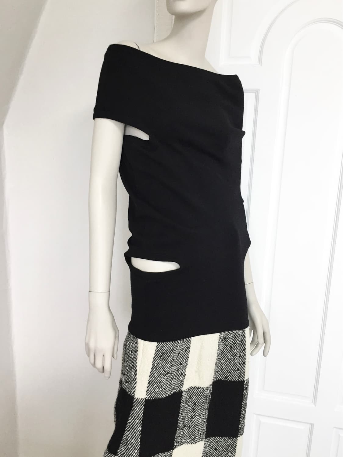 꼼데가르송 Asymmetric Check Heavy Dres 상품이미지8