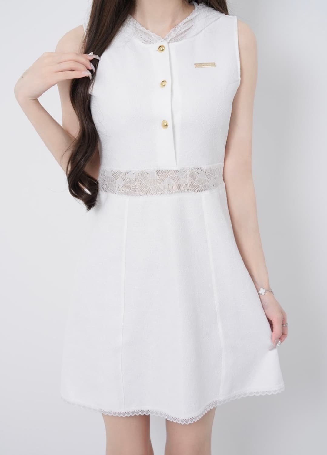 (일브) 루미뇽 Lumignon Lace hoodie flare dres 상품이미지2
