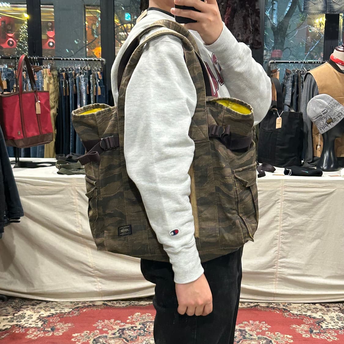 요시다 포터 타이거 카모 토트백 숄더백 70주년 한정판 상품이미지10