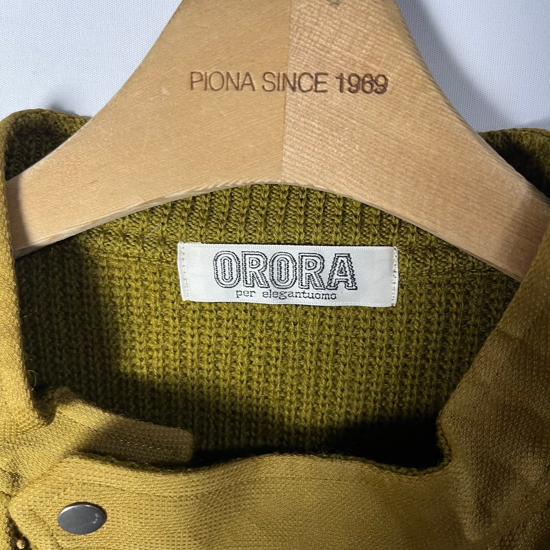 [ORORA] 오로라 울 니트 배색 하프집업 자켓 상품이미지4