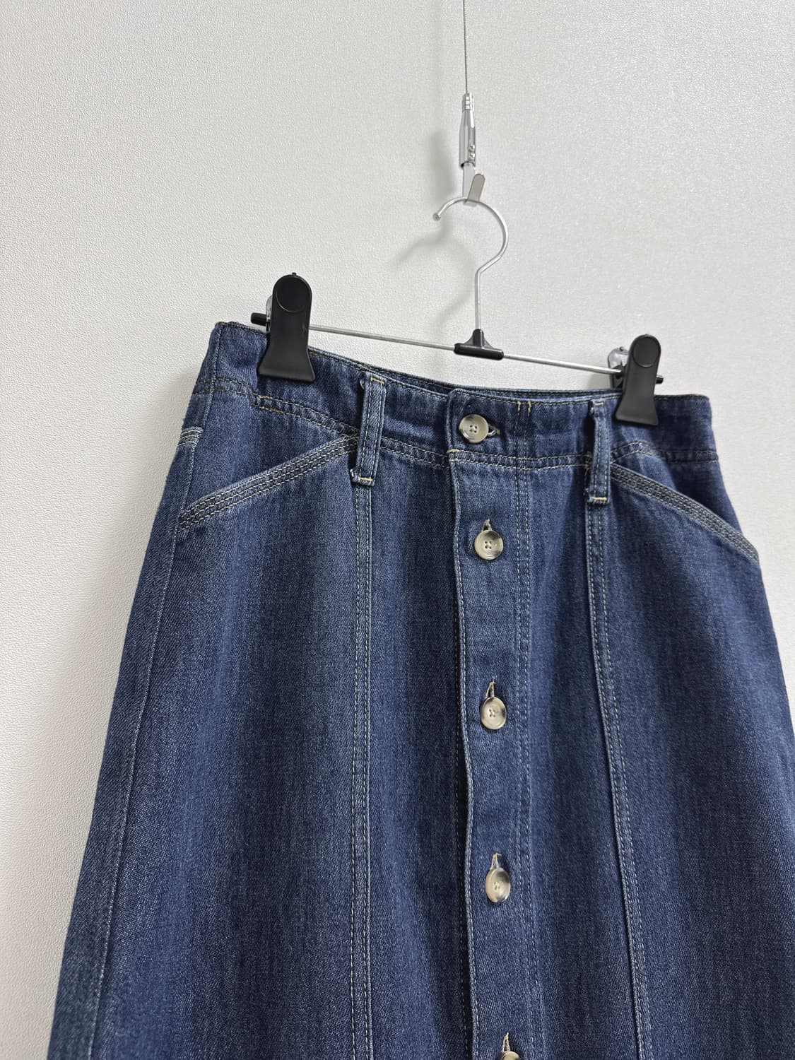 마시모두띠 버튼다운 데님 스커트 상품이미지2