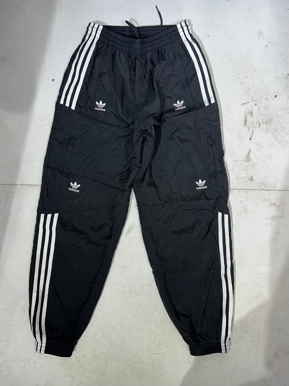 아디다스 블랙 프리미엄 파이어버드 트레포일 로고 트랙 팬츠 M 상품이미지4