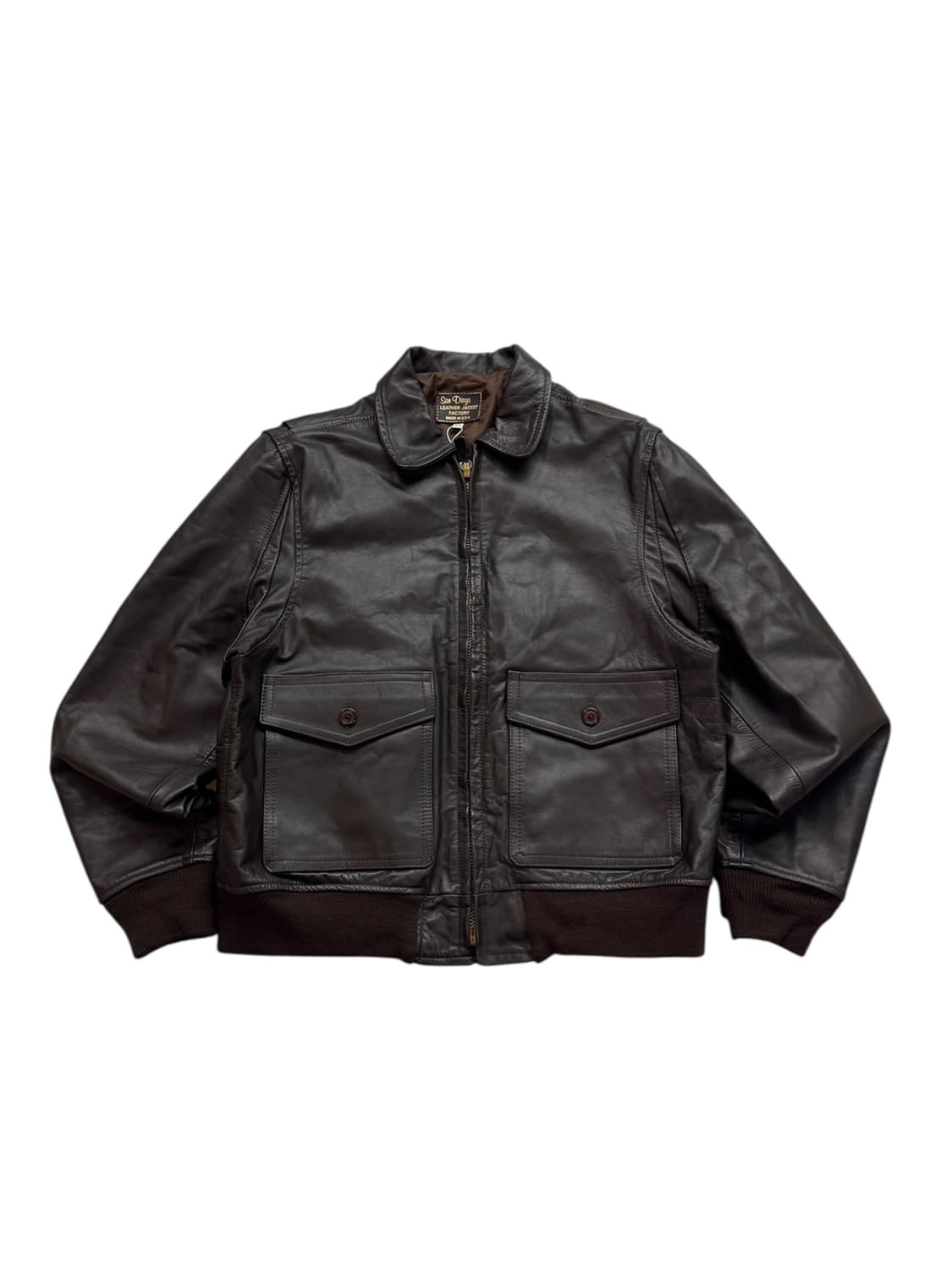 90s 샌디에고 레더 팩토리 플라이트 자켓 상품이미지1