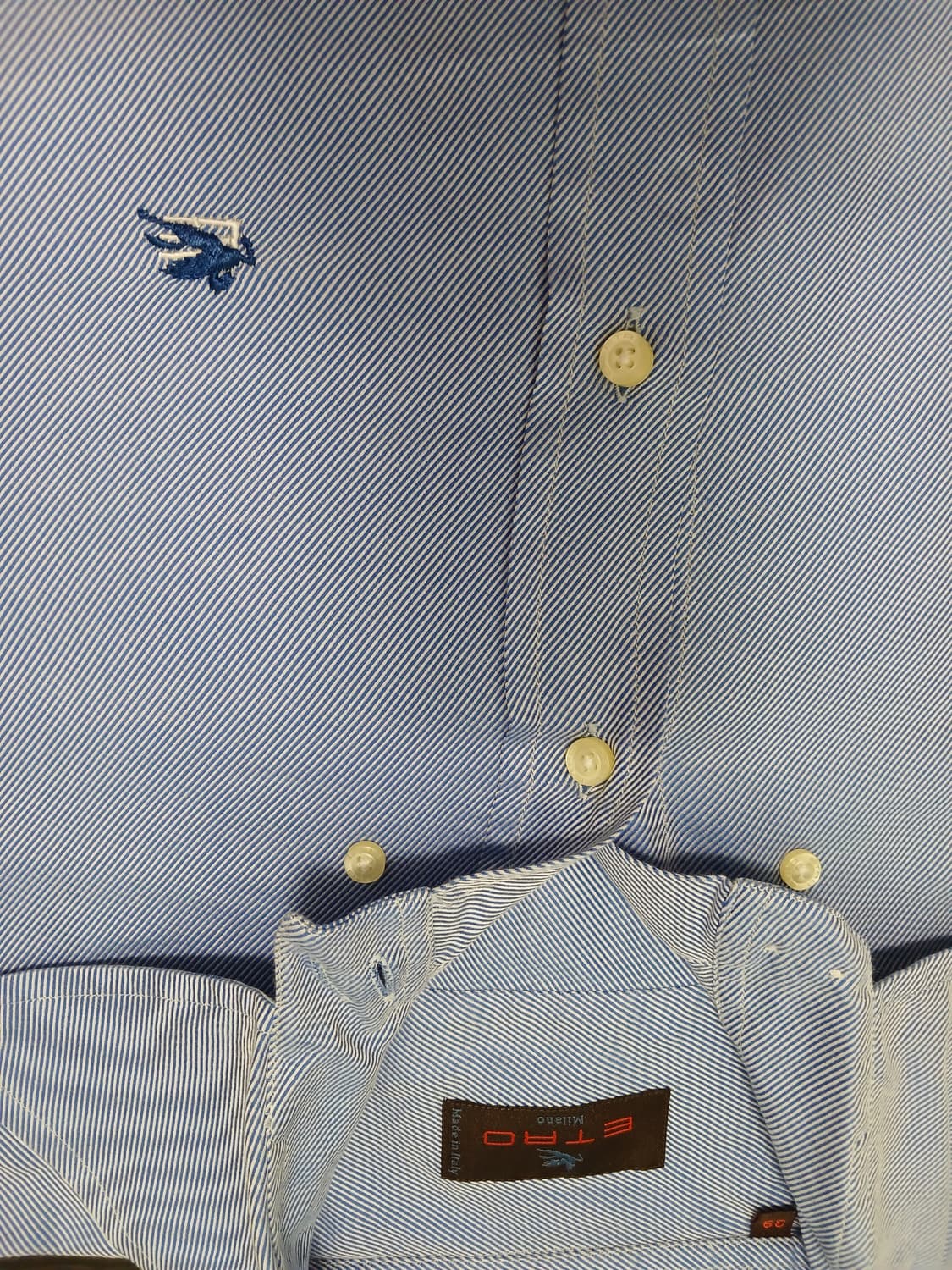 에트로 블루 사선 스트라이프 셔츠 상품이미지2