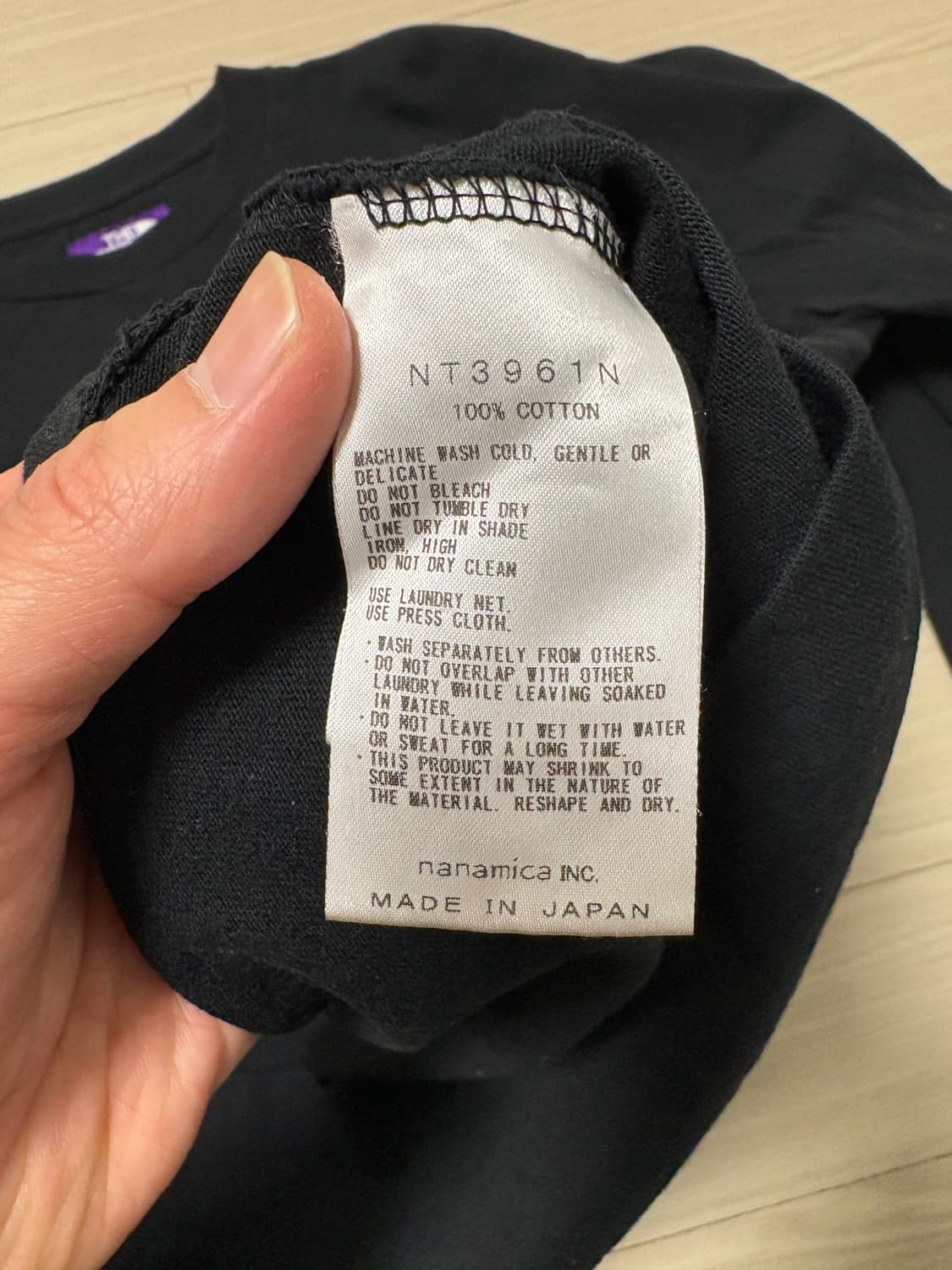 [xl]노스페이스 퍼플라벨 롱슬리브 블랙 상품이미지5