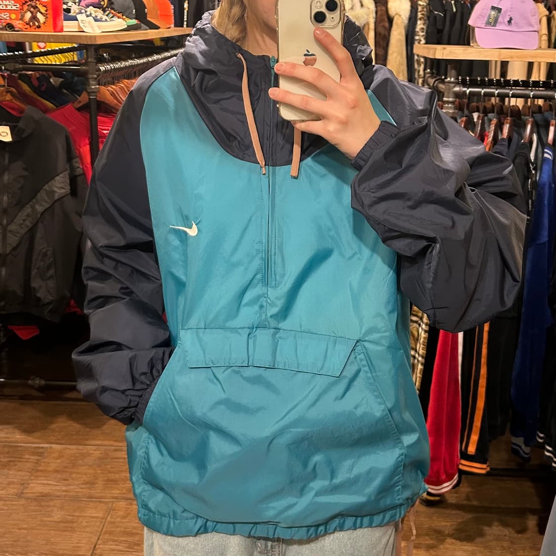 [HI] 나이키 아노락 민트&네이비 상품이미지2