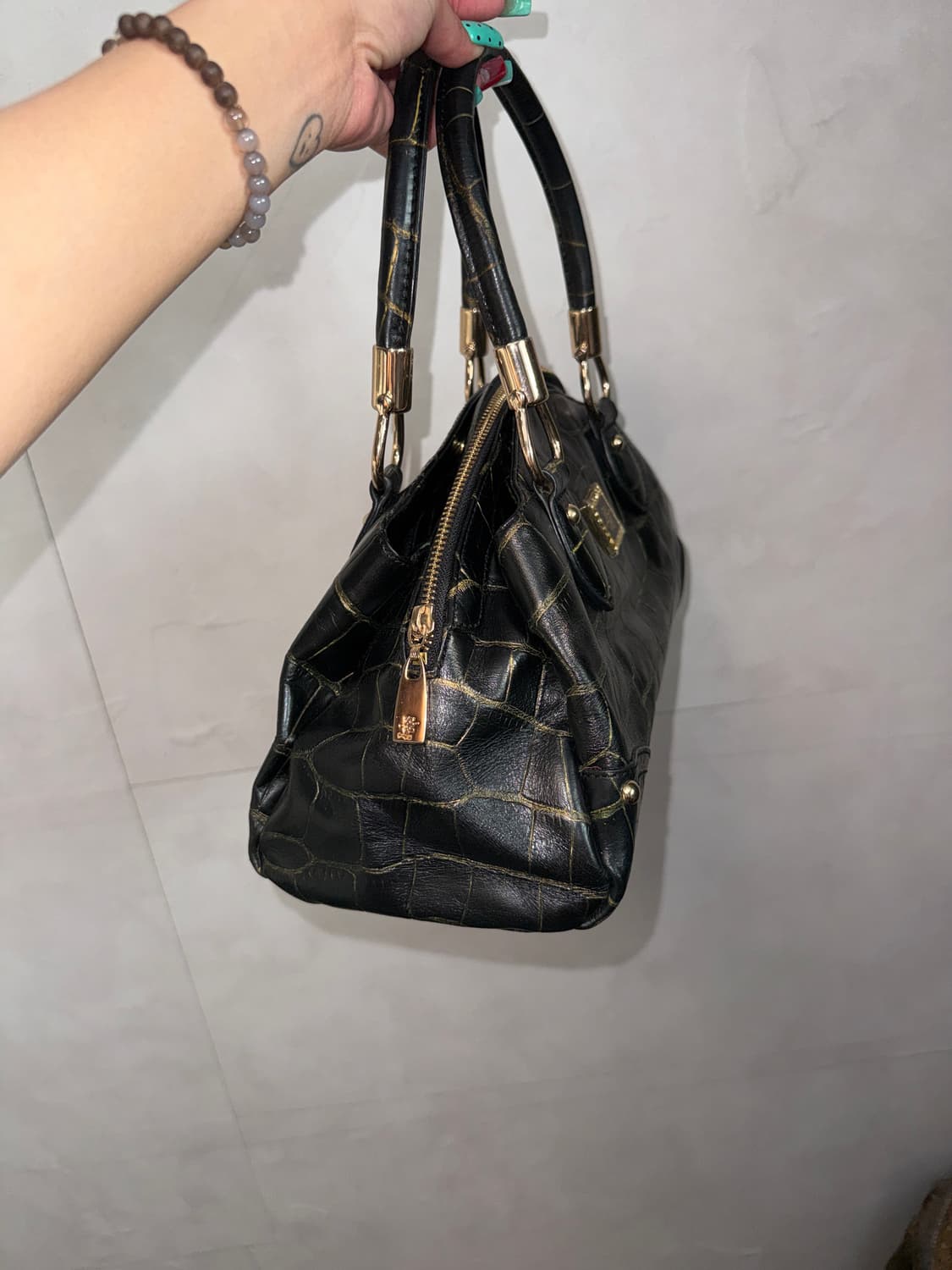 Lancetti black bold python shoulder bag 상품이미지3