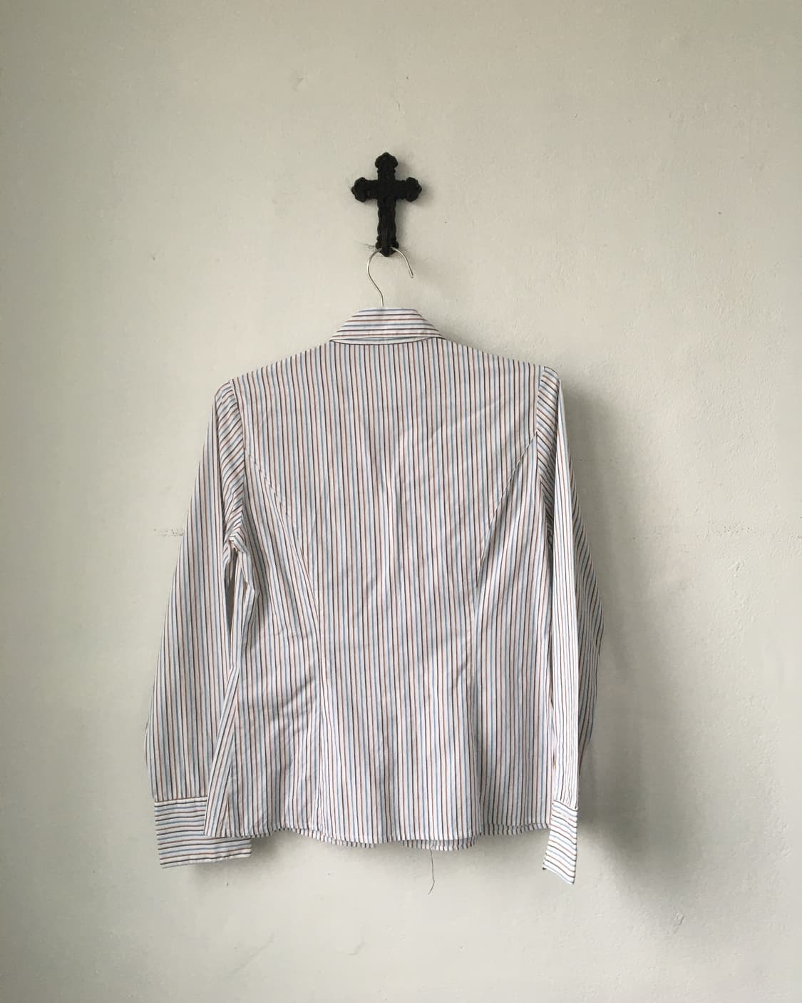 Ruffle point stripe pattern shirt 상품이미지3