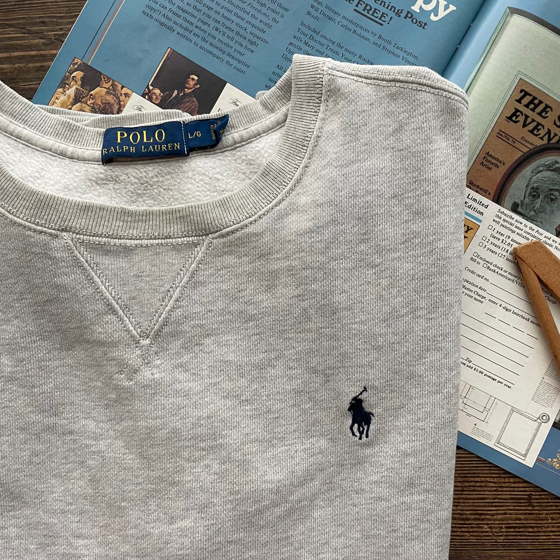 폴로 랄프로렌 그레이 기모 스웻셔츠 상품이미지2
