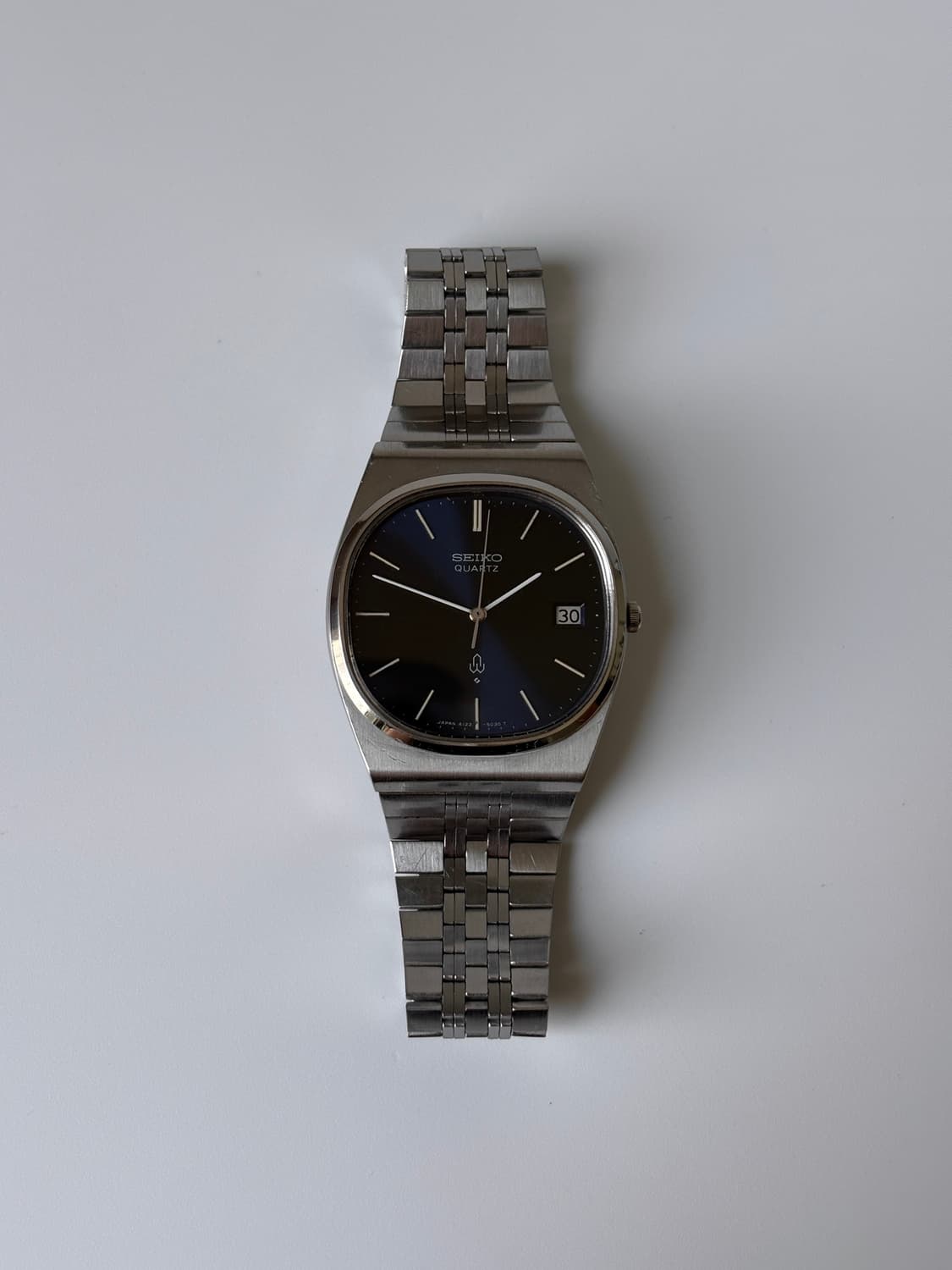 1980s Emblem Navy Dial Square Quartz 상품이미지1