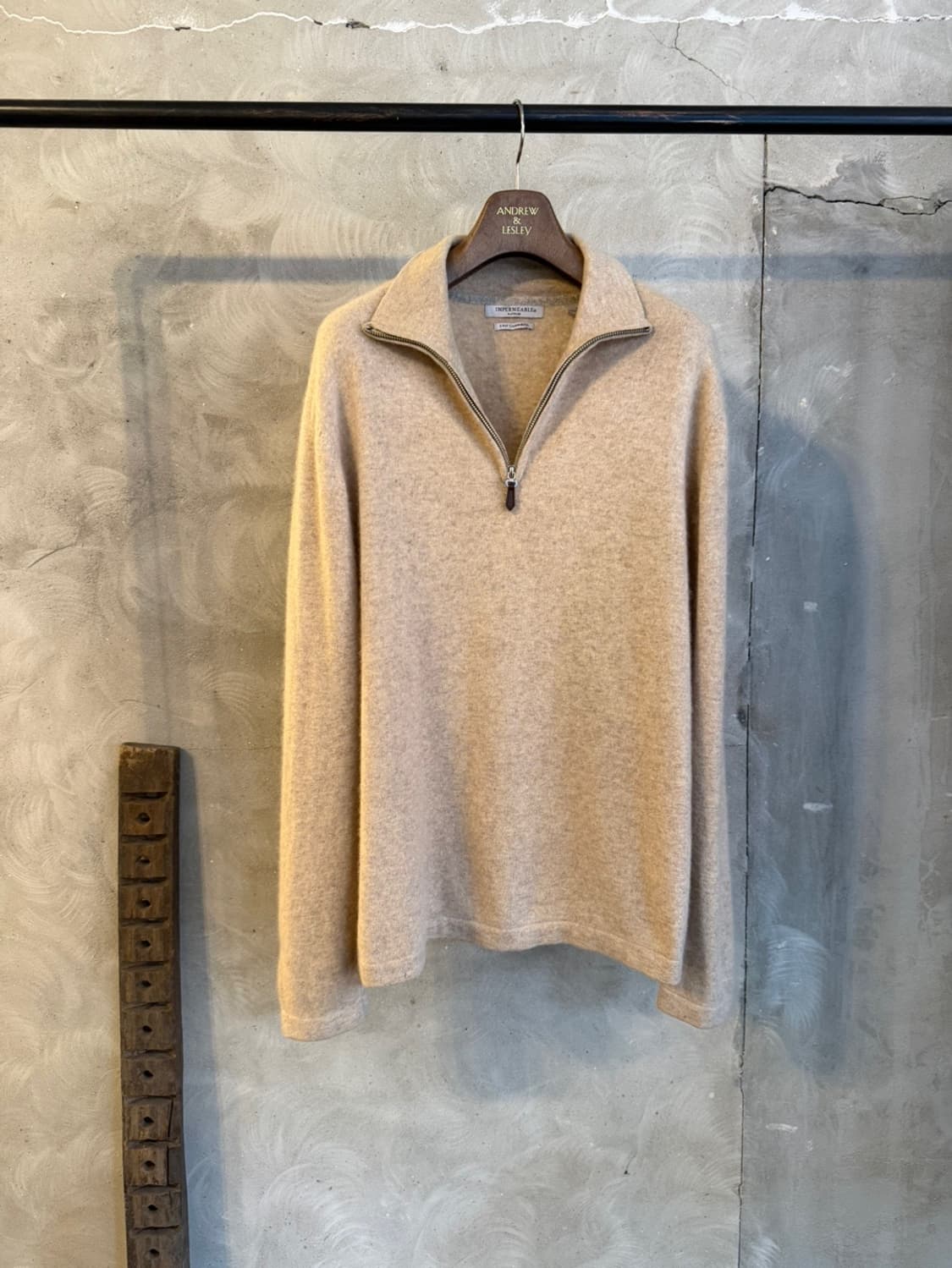 IMPERMEABLE 짚업 니트 100 상품이미지1