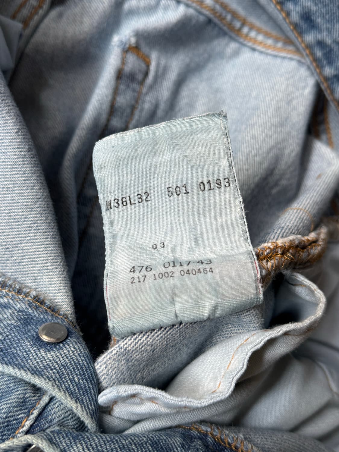 [36]00's 리바이스 501 캐나다제 스트레이트 데님 팬츠 상품이미지7