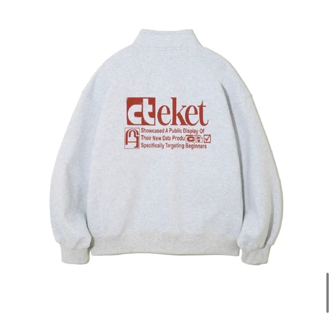 테켓 플랜 하프 집업 스웻셔츠 맨투맨 멜란지 m 상품이미지3