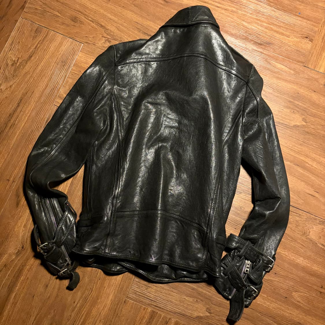 Korean Lambskin double zip-up rider jack 상품이미지5