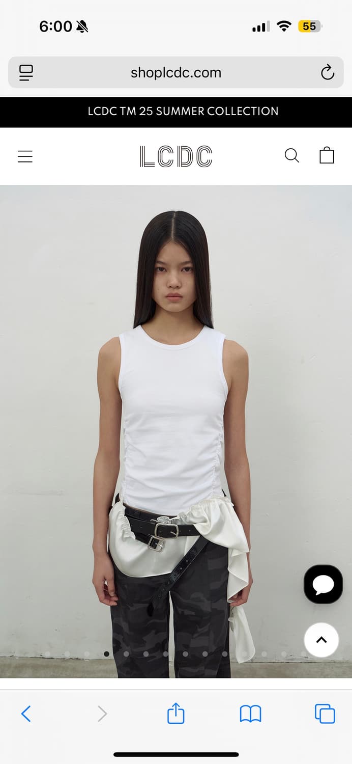 LCDC satin frill sleeveless top s 상품이미지3