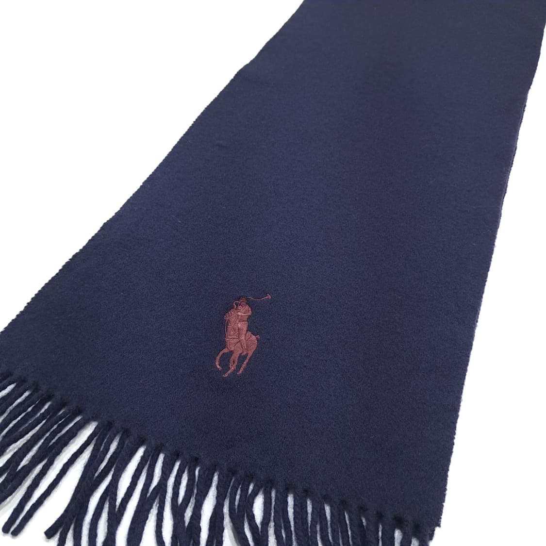 MX346 폴로 랄프로렌 퍼플네이비 램스울 목도리 머플러 상품이미지3