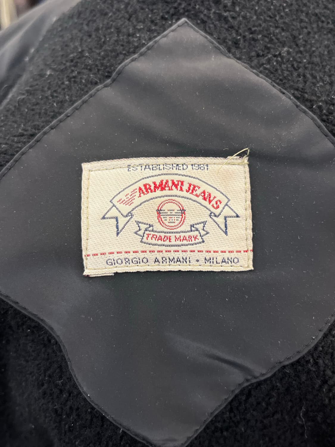 아르마니 진스 러버 쉘 후드 자켓 블랙 상품이미지8