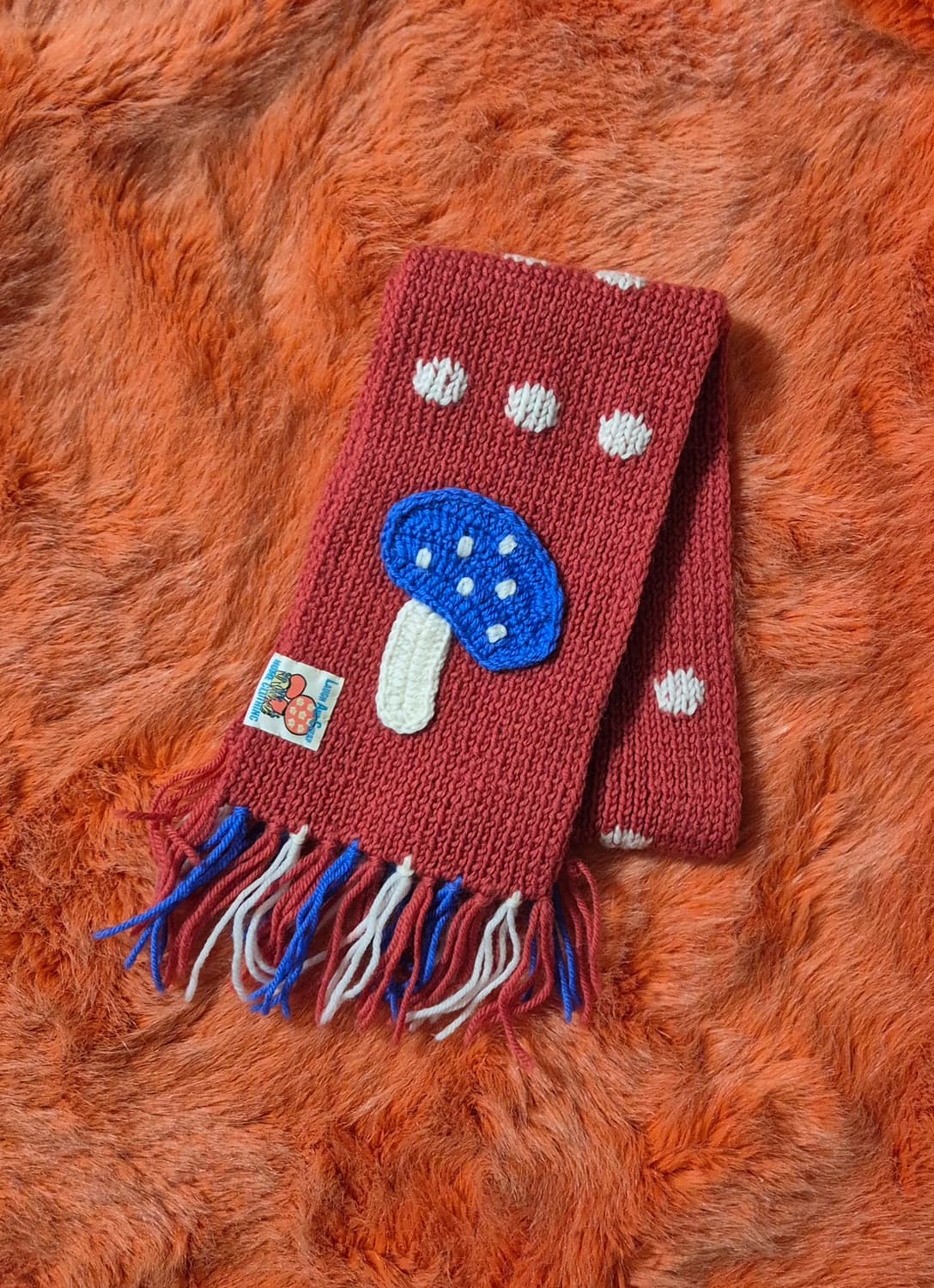 일본 LAUGH AND CHEAP 버섯 머플러 목돌이 M 상품이미지1