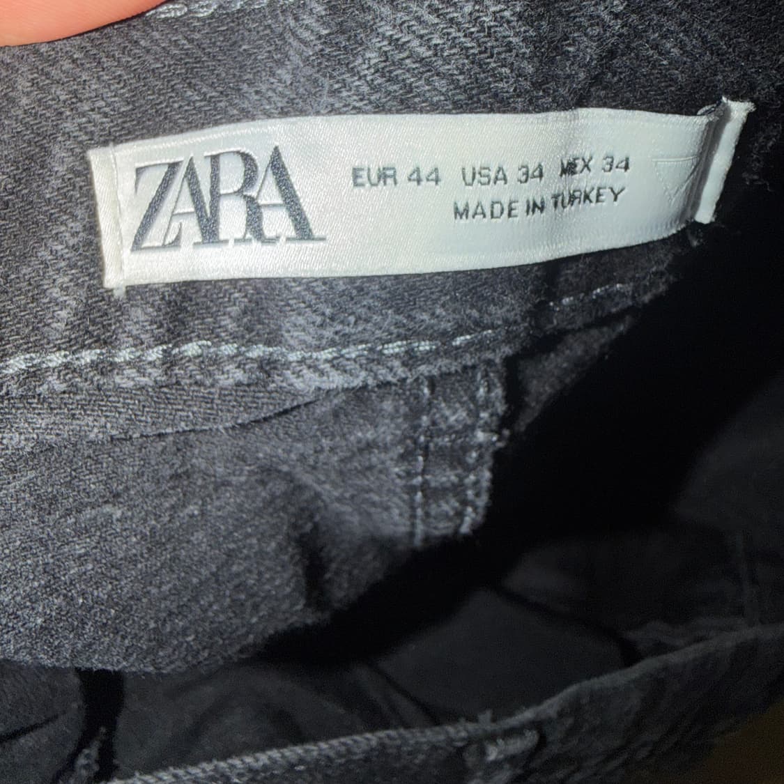 자라 카고 데님 팬츠 블랙 상품이미지3