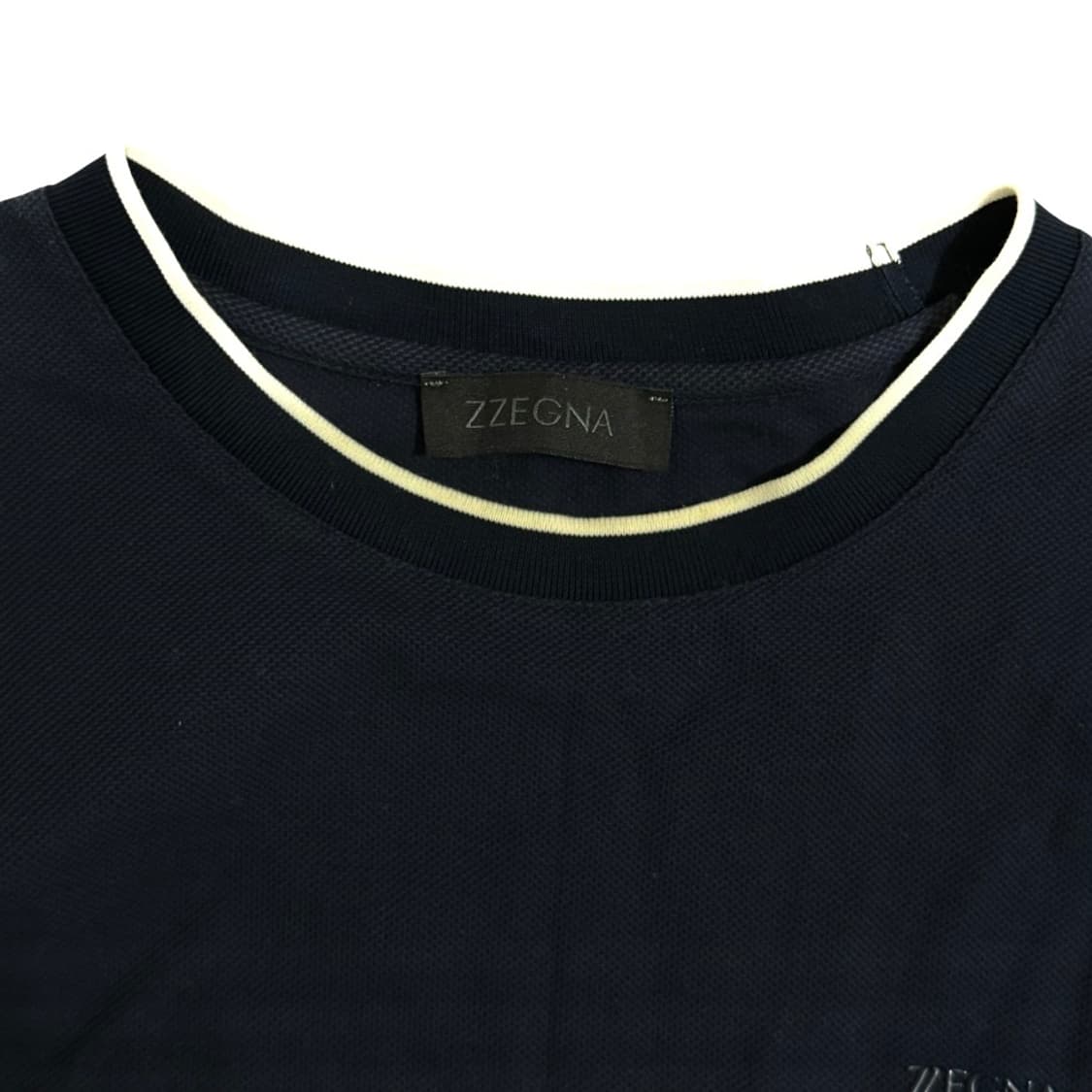 Z ZEGNA 클래식 배색 코튼 티셔츠 상품이미지5