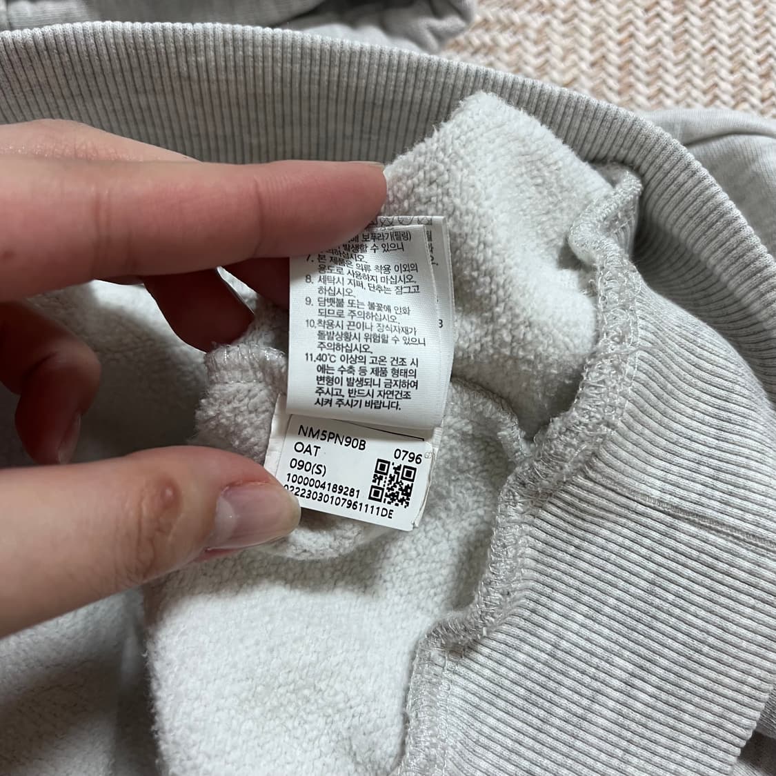 [정품] 노스페이스 멜란지 기모 후드티 [ S ] 상품이미지7