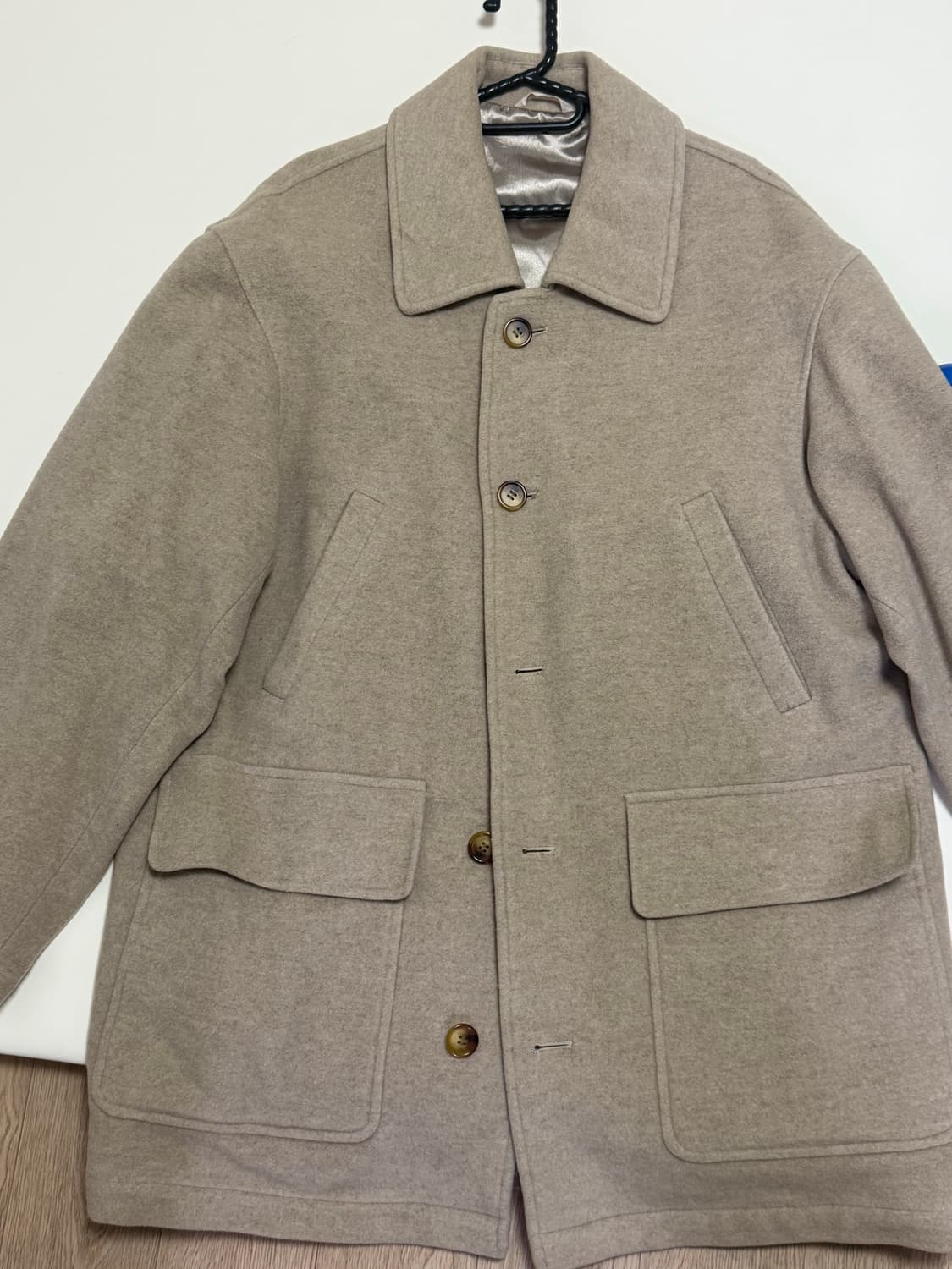 베이지 발마칸 코트 상품이미지2