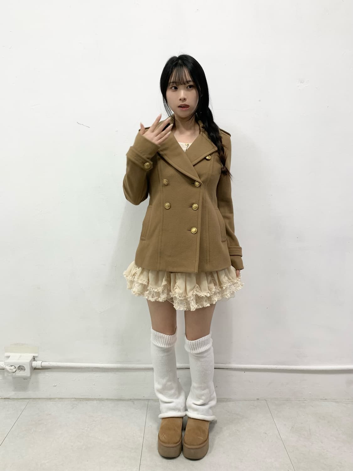 [LE SOUK] 라떼갸루 리락쿠마 숏 코트 상품이미지2