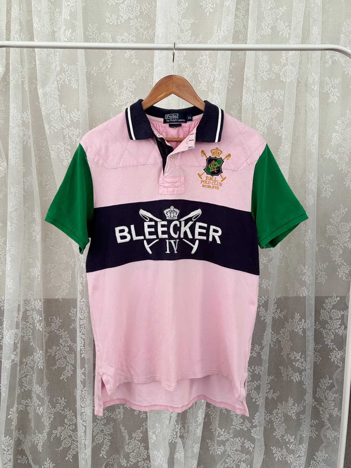XL) 90s 폴로 랄프로렌 블리커 반팔 카라 티셔츠 상품이미지1