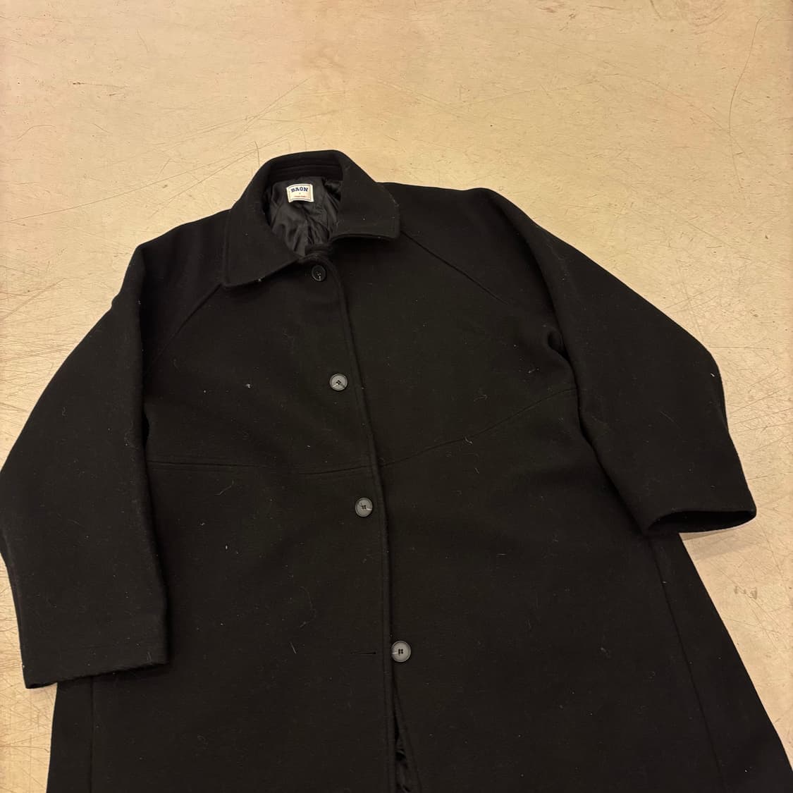 빈티지 블랙 롱 코트 상품이미지2