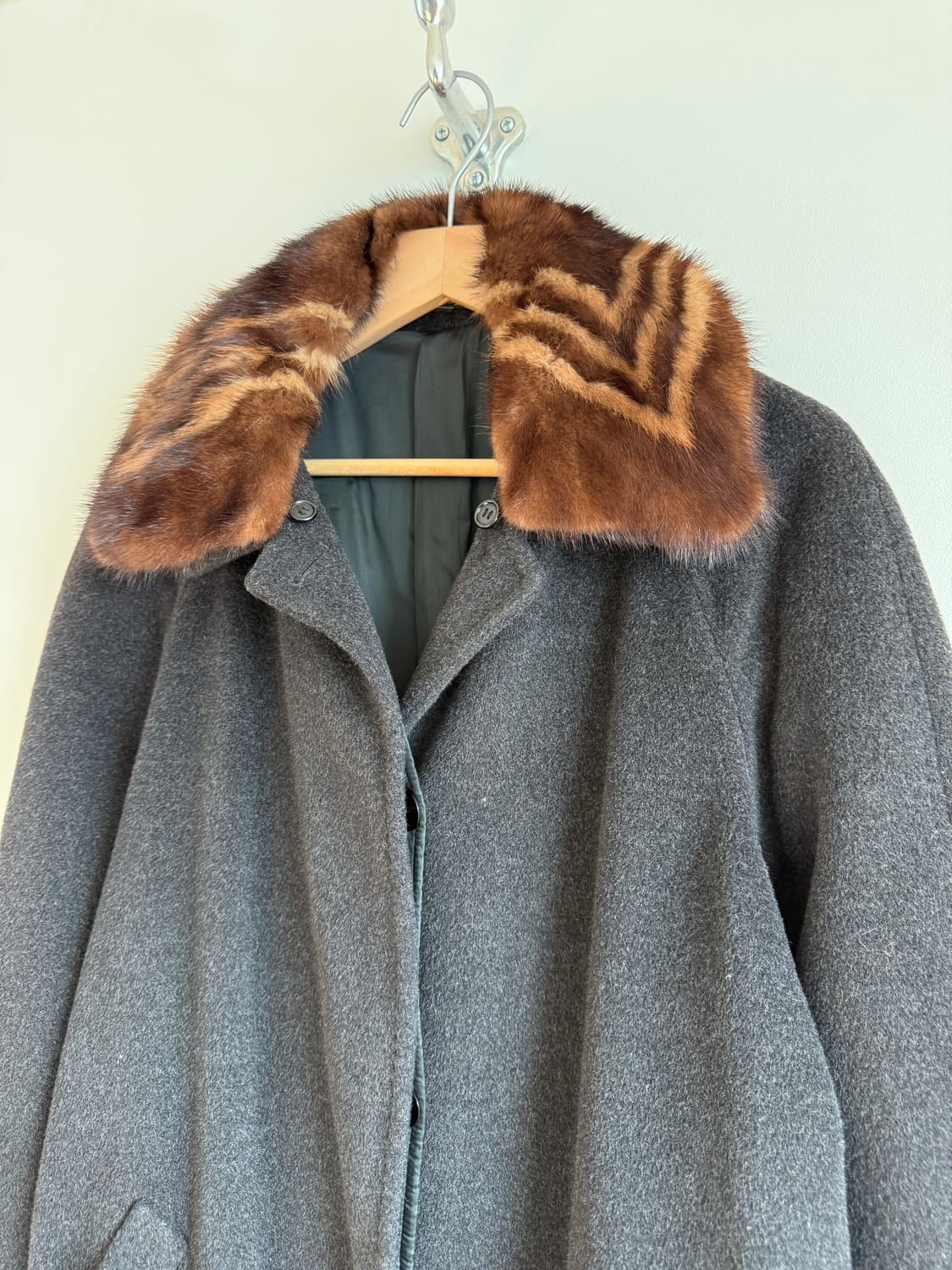 마리아니(MARIANI) 울 롱 코트(울마크, 모피 퍼 탈부착 가능) 상품이미지4