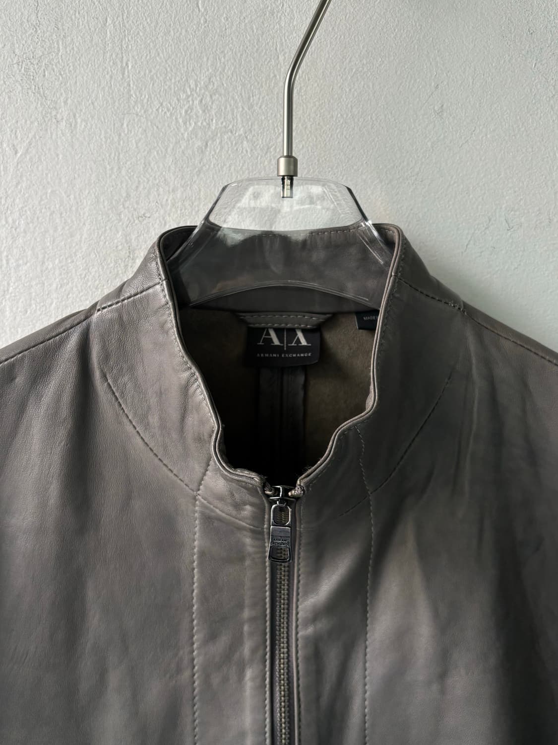 아르마니 익스체인지 그라데이션 램스킨 레더 자켓 상품이미지7