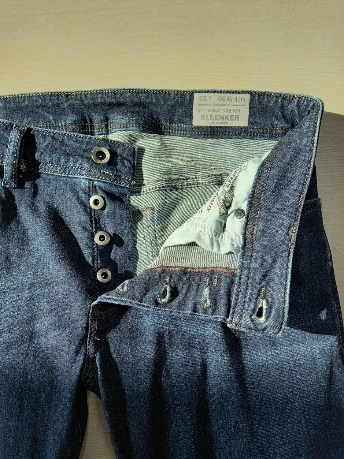 30 DIESEL 골반 워싱 스판스키니 진청 30-145 상품이미지7