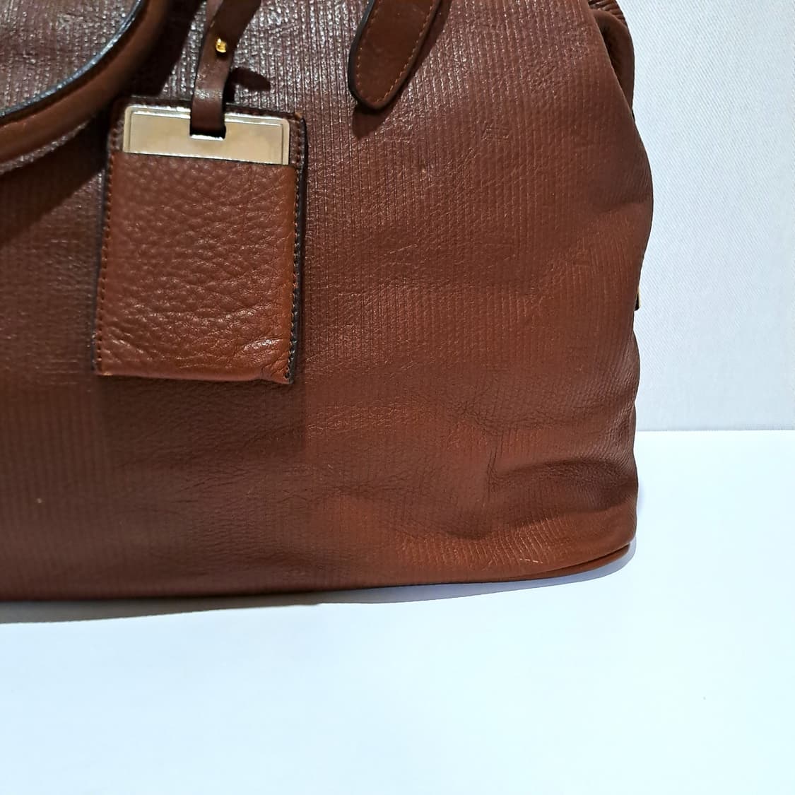 (택포) 한섬 타임옴므 브라운 가죽 보스턴백 B652 상품이미지3