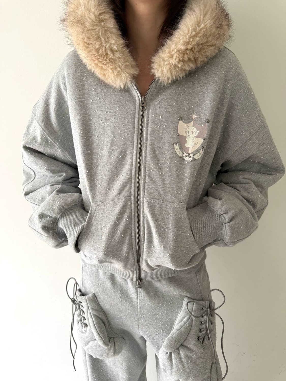 Nodress Gray Fleece-Lined Warm  상품이미지1