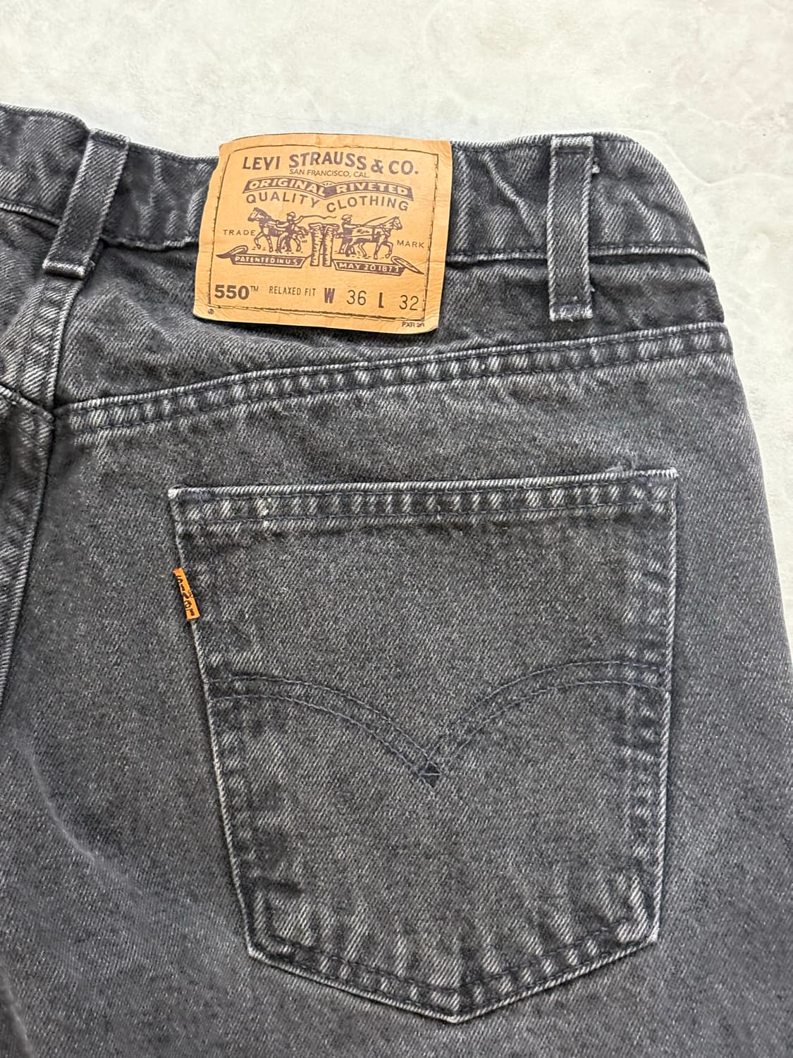 [34] 리바이스 550 오렌지탭 블랙 흑청 USA 상품이미지7