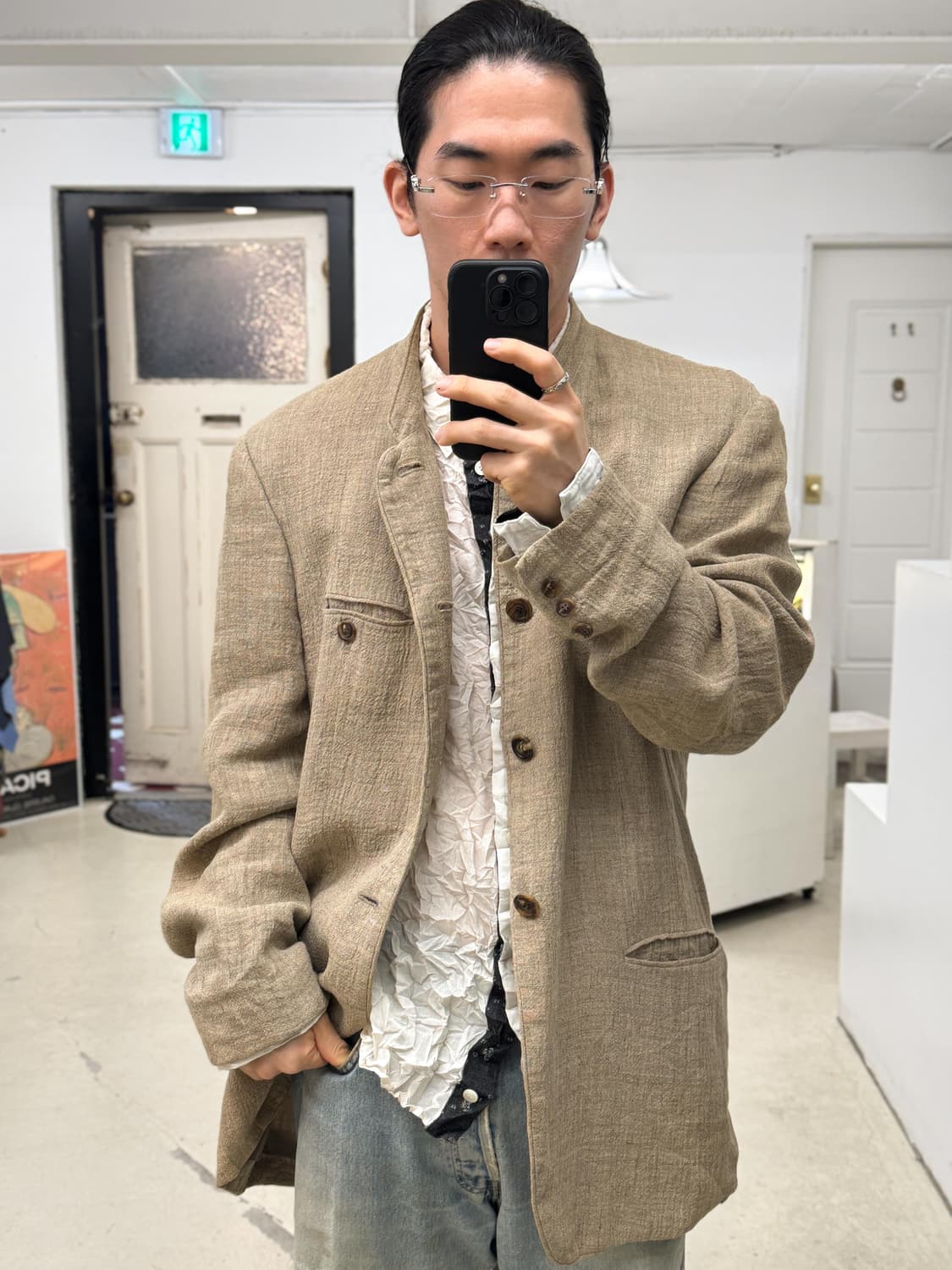 이세이미야케 린넨 자켓 상품이미지7