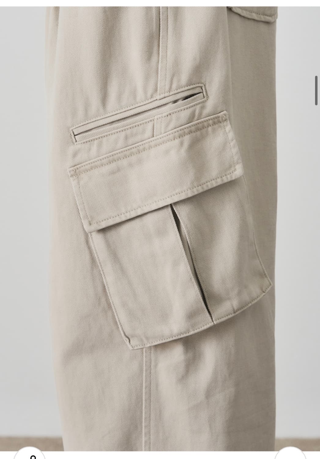 (새상품)(L) 드로우핏 마일즈 워싱 코튼 카고 팬츠 [SAND] 판매 상품이미지6