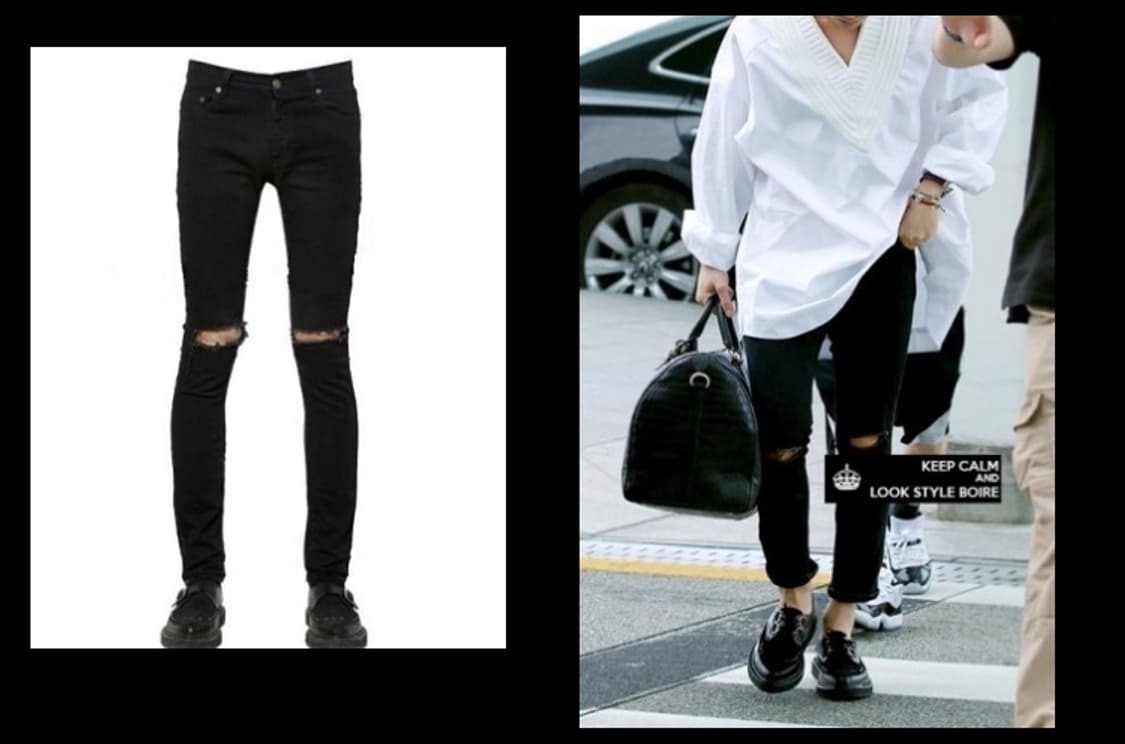 산드로 옴므 무릎 블랙진 상품이미지1