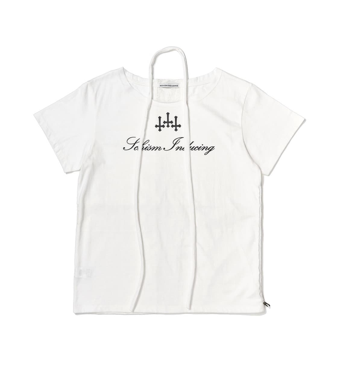 스키즘인듀싱 cross string t shirt white 상품이미지1