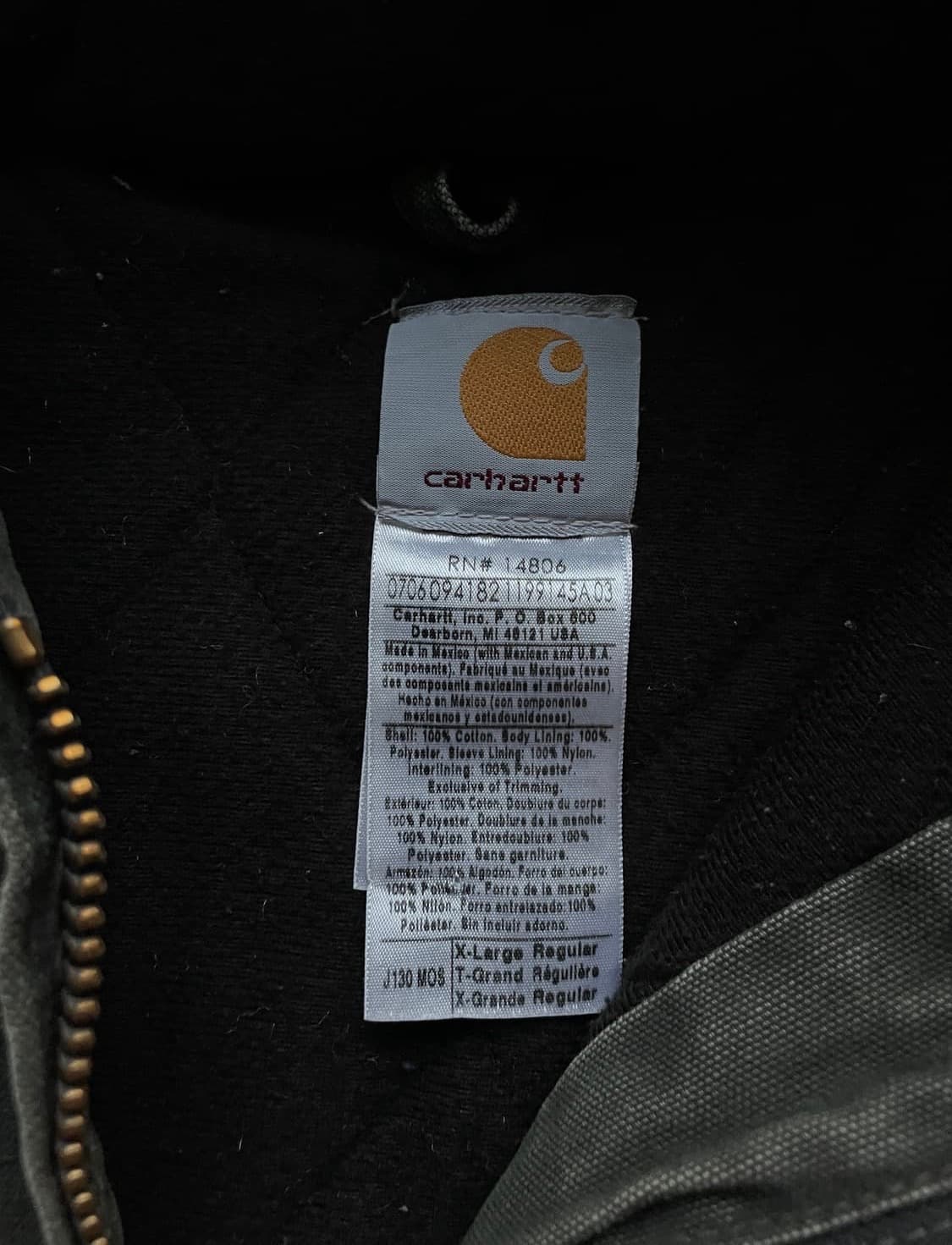 칼하트 j130/mos그린/XL ㅣ 액티브 자켓 샌드스톤 상품이미지3