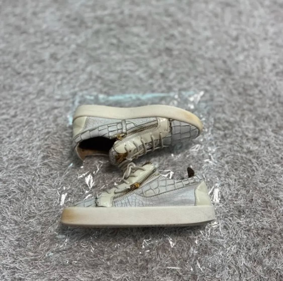 [정품] 쥬세페 자노티 크로커 엠보 골드 집업 스니커즈 260 상품이미지2