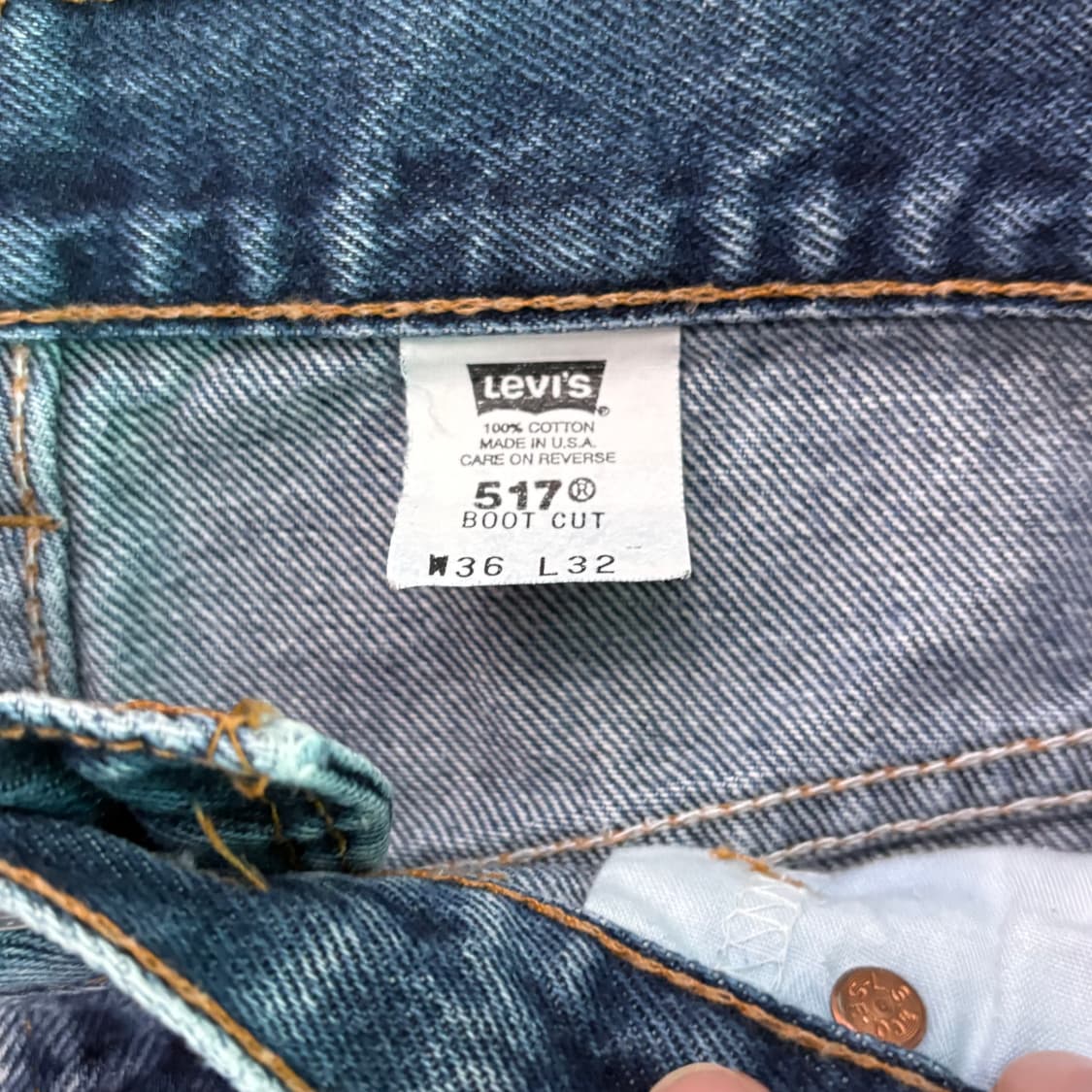 [36/32] 90s USA🇺🇸 리바이스 517 중청 데님 상품이미지4