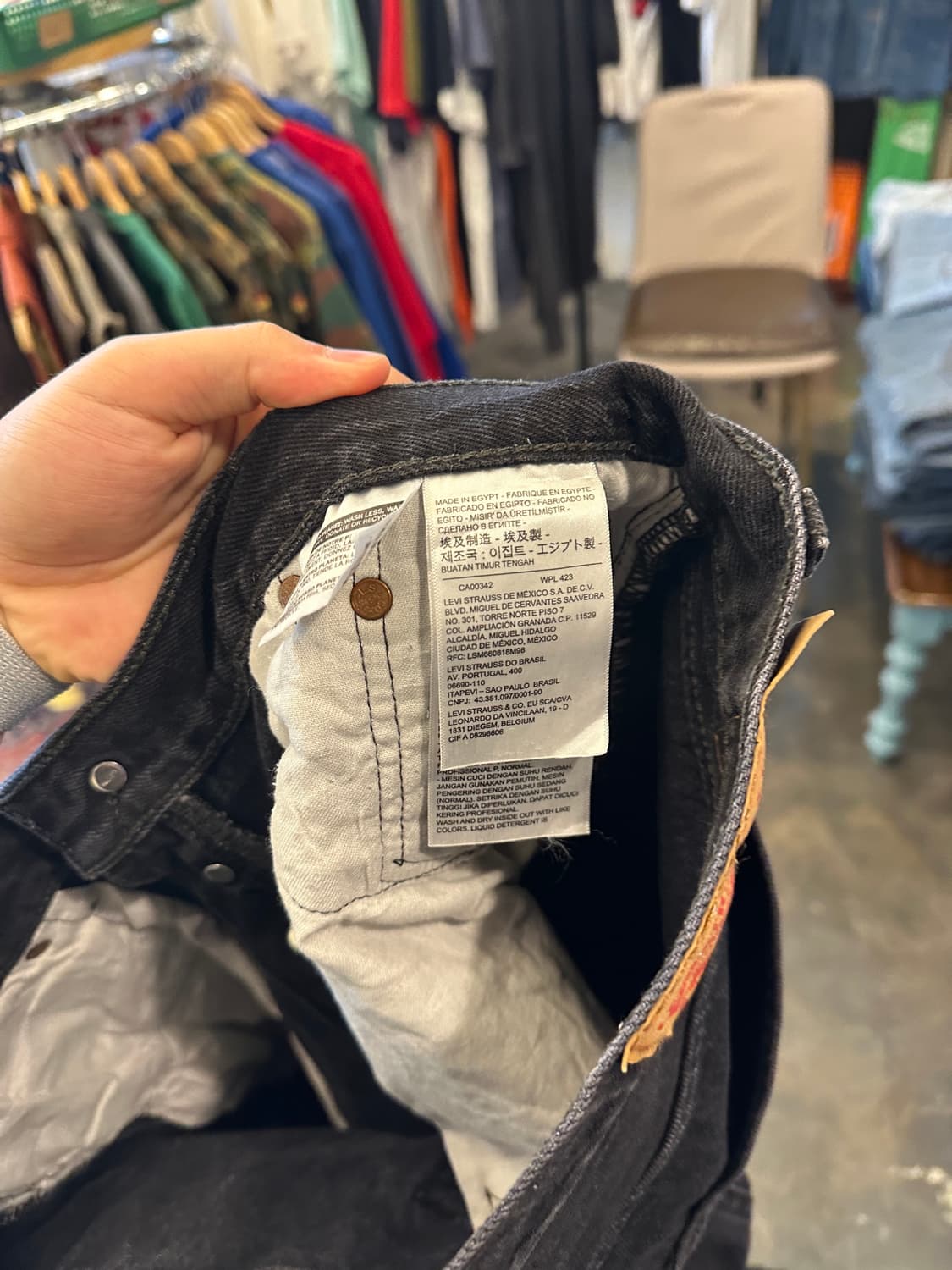 Levis 리바이스 501 W36 L32 블랙진 상품이미지3