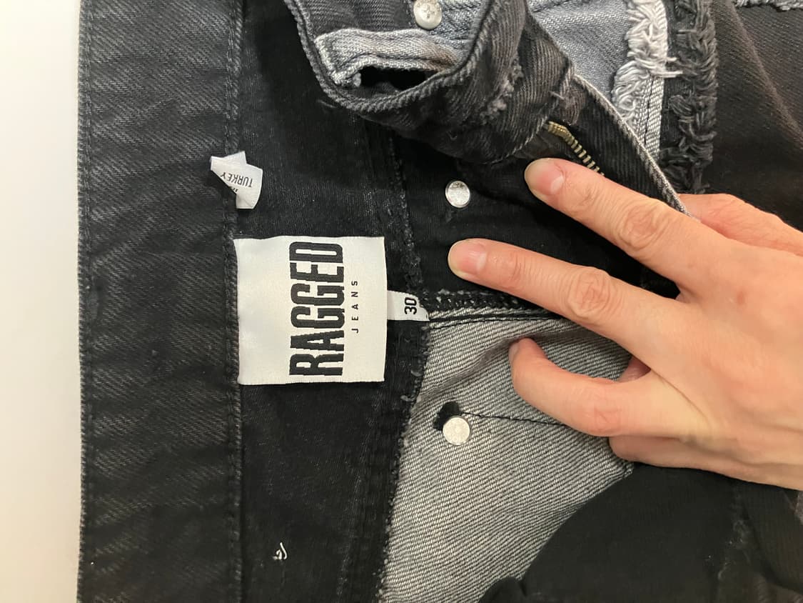 The Ragged Priest 흑청 체커보드 패치워크 데님 상품이미지3