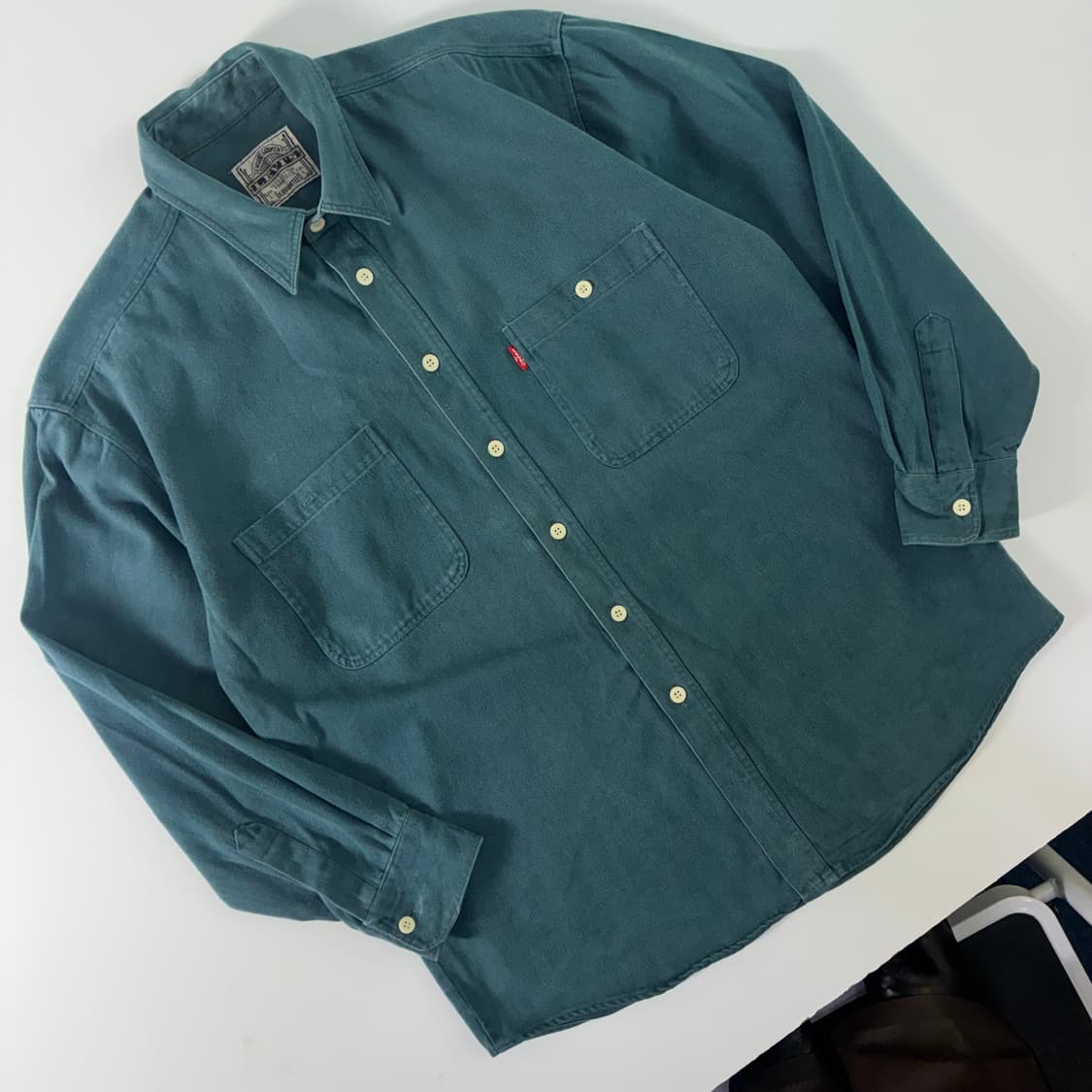 Levi's  리바이스 레드탭 코튼 그린 셔츠  상품이미지2