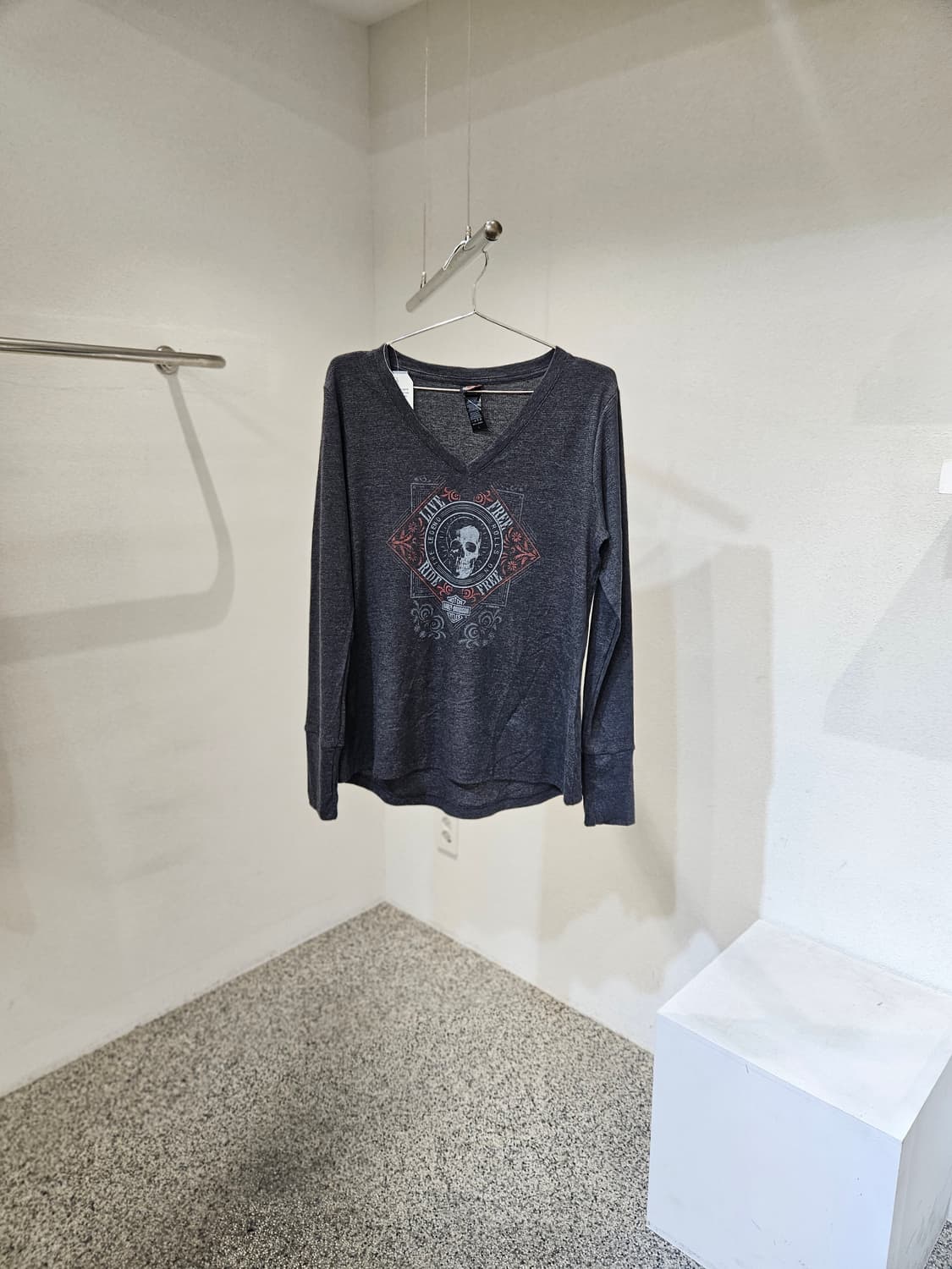 할리데이비슨 스컬 긴팔 티셔츠 상품이미지1