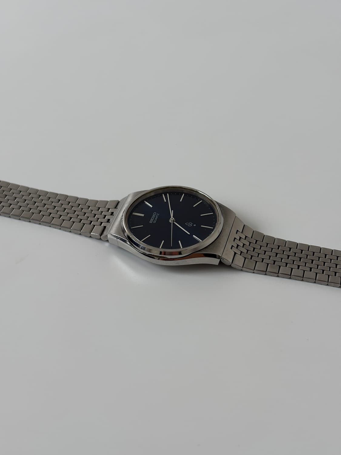 세이코 1970년대 빈티지 시계 SQ 네이비 다이얼 실버 쿼츠 남성 상품이미지6