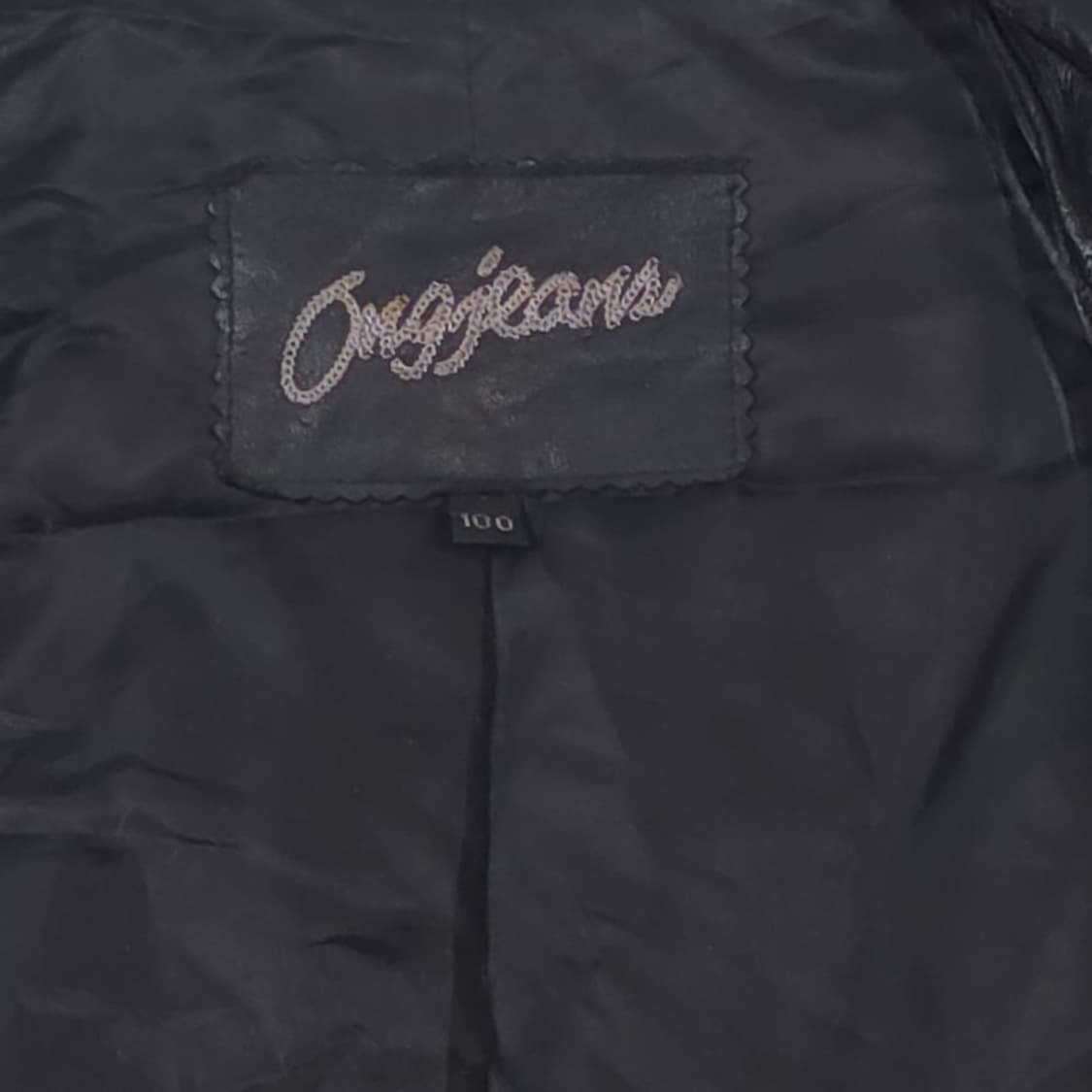 옹진스 리얼 소가죽 미니멀 투버튼 레더 블레이저 L 상품이미지6