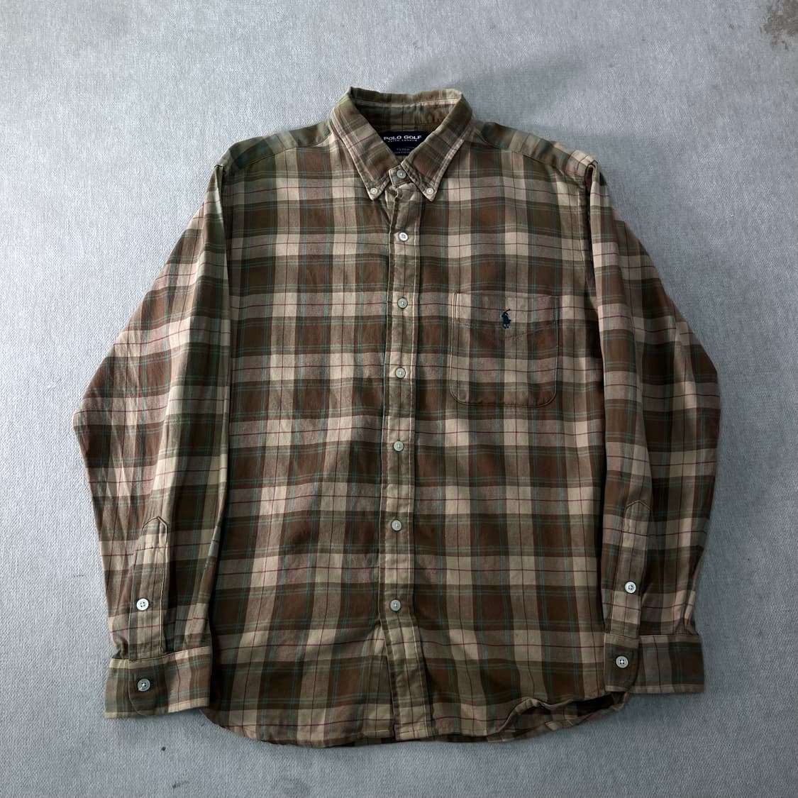 100 폴로랄프로렌 골프 빈티지 체크 셔츠 상품이미지1
