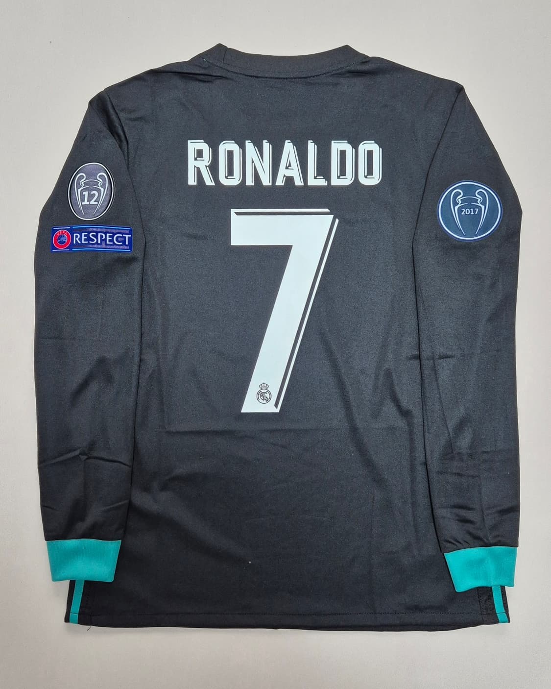 17-18 레알 어웨이 호날두 긴팔 유니폼 M 상품이미지1